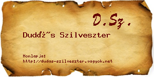 Dudás Szilveszter névjegykártya